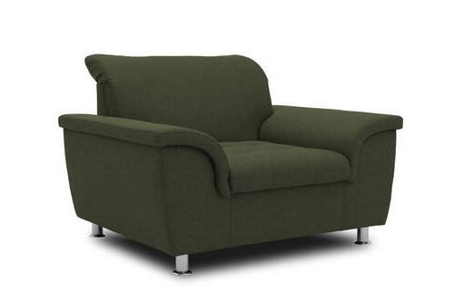 SESSEL in Webstoff Grün  - Chromfarben/Grün, KONVENTIONELL, Textil/Metall (120/81/105cm) - MID.YOU