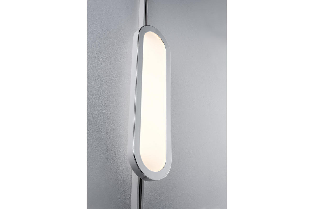 URAIL SCHIENENS.-PANEELE - Chromfarben/Weiß, Design, Kunststoff/Metall (38/3,5/11cm) - Paulmann