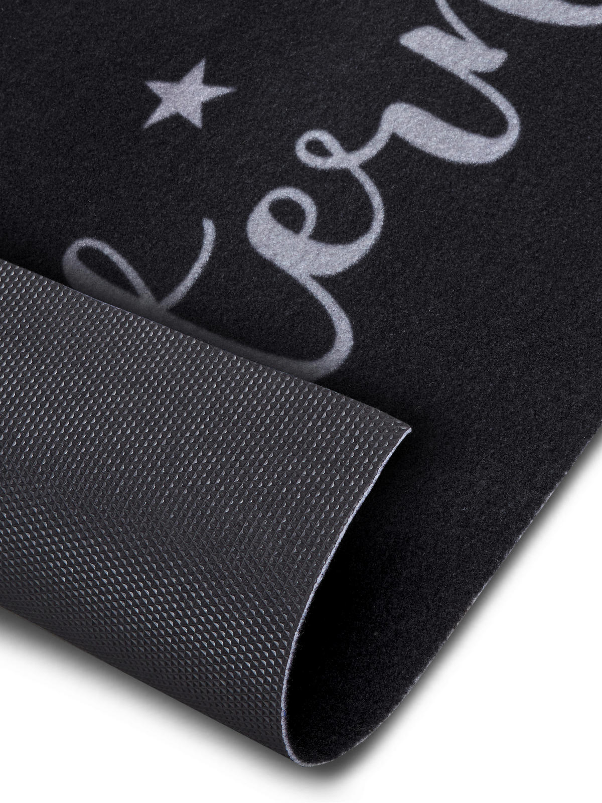 Ästhetisch: Küchenläufer (rech 50/150 cm Cook & Clean Grau, Schwarz  - Schwarz/Grau, Design, Kunststoff (50/150cm)