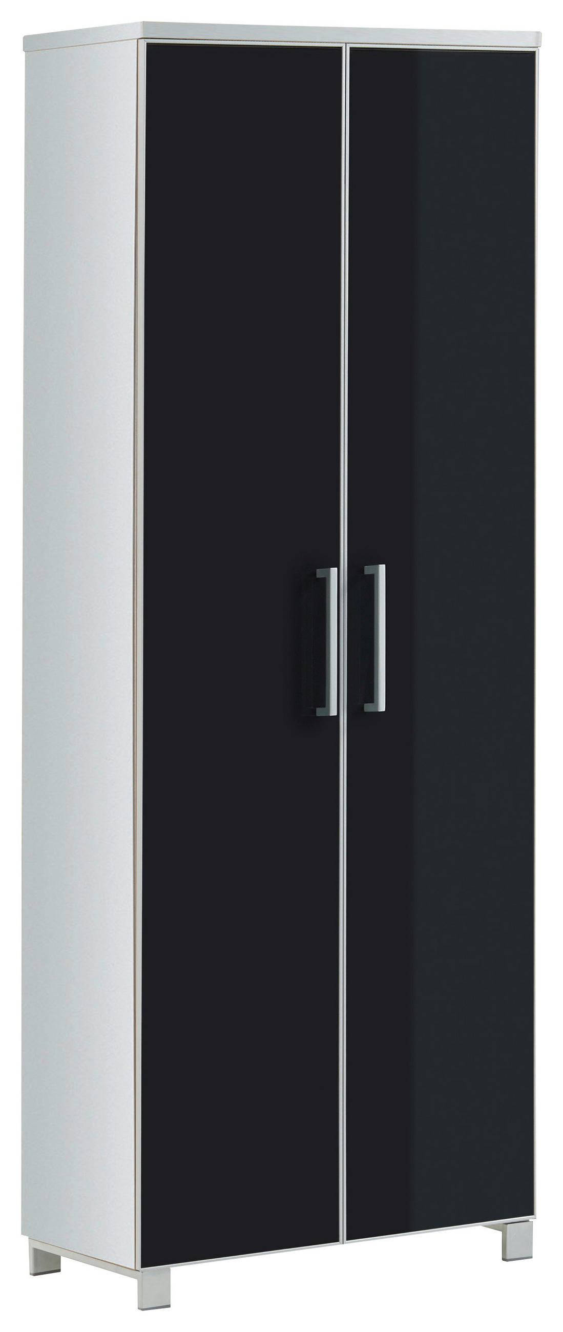 GARDEROBENSCHRANK 71/193/37 cm  - Chromfarben/Anthrazit, Design, Glas/Holzwerkstoff (71/193/37cm)