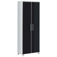 GARDEROBENSCHRANK 71/193/37 cm  - Chromfarben/Anthrazit, Design, Glas/Holzwerkstoff (71/193/37cm)