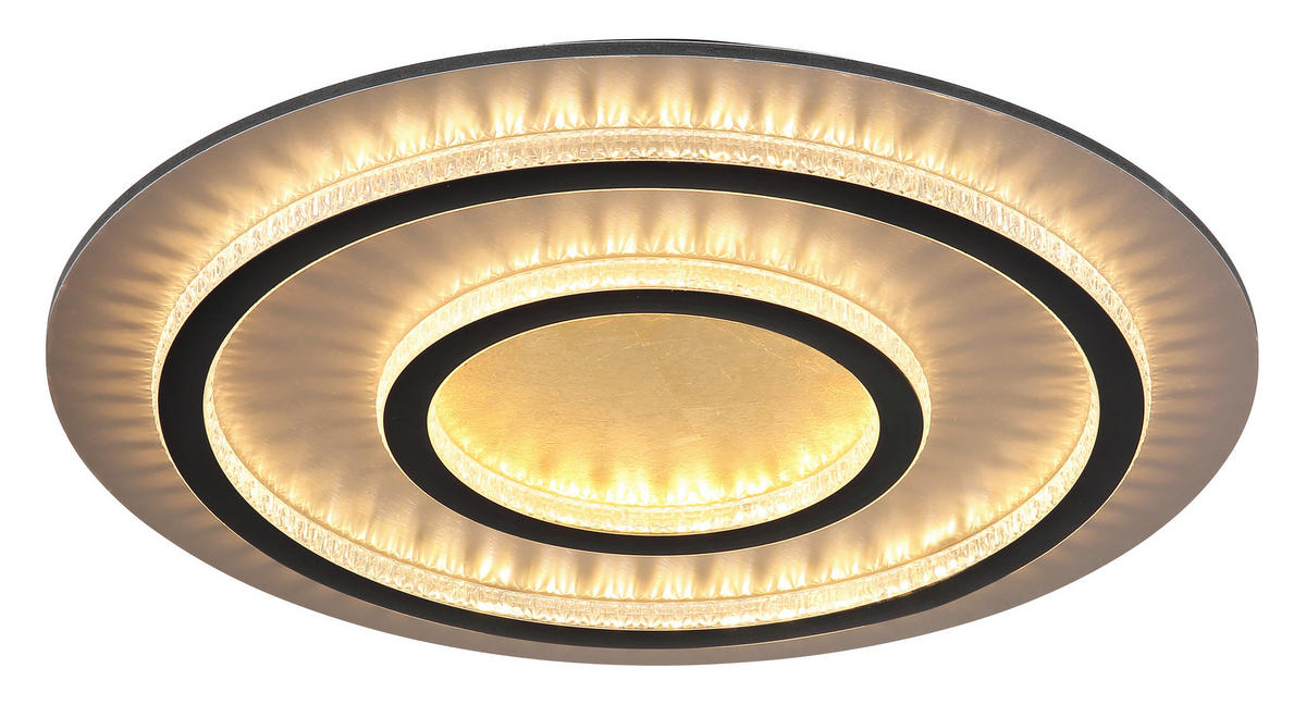 LED-DECKENLEUCHTE 55/6 cm   - Klar/Goldfarben, Design, Kunststoff/Metall (55/6cm) - Globo