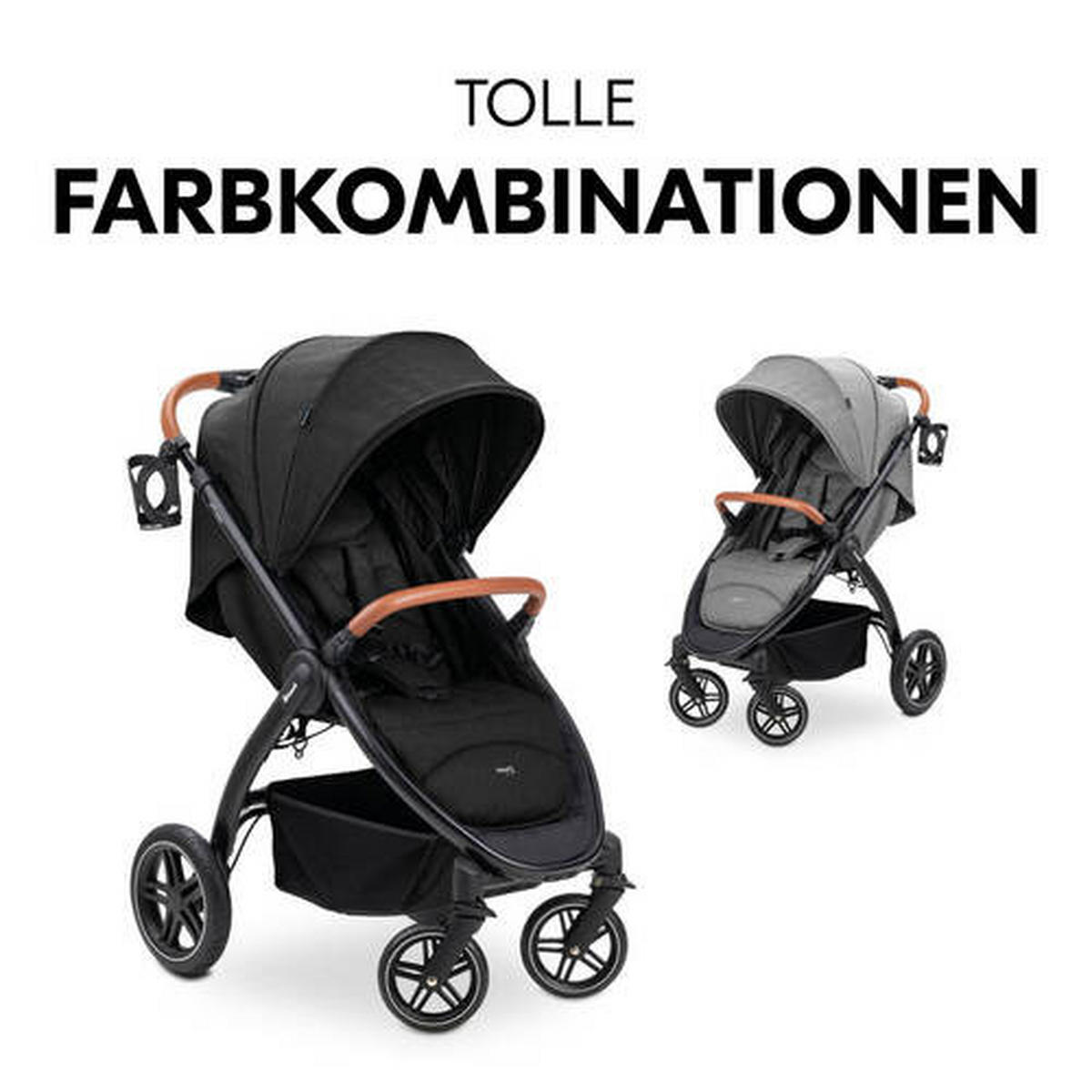 BUGGY Uptown  - Schwarz, Basics, Kunststoff/Textil (59.5/107/85cm) - Hauck