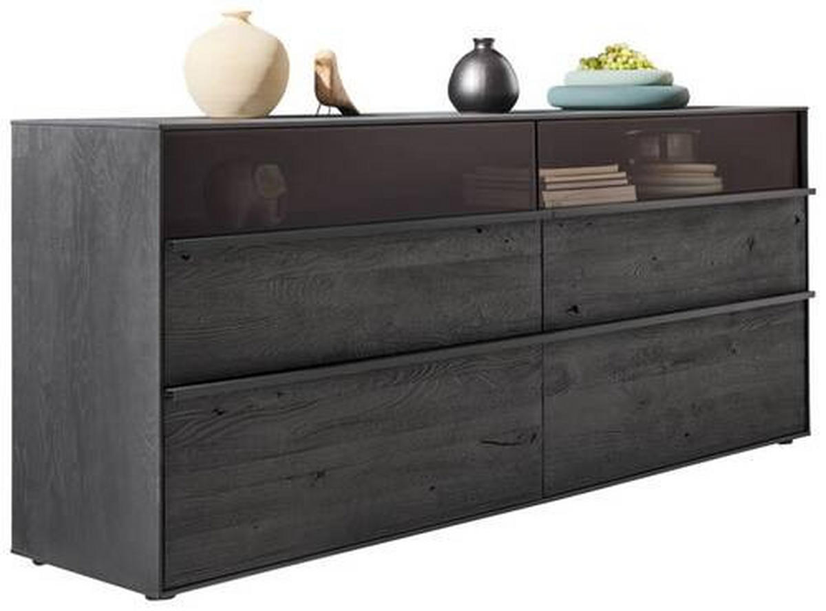 SIDEBOARD Kernesche, Buche massiv Anthrazit Einlegeböden von JOHANN JAKOB