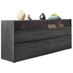 SIDEBOARD 190/80/44 cm  in Anthrazit  - Anthrazit/Schwarz, Design, Glas/Holz (190/80/44cm) - Johann Jakob
