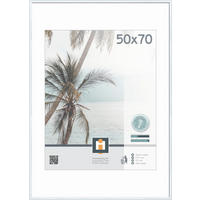 OKVIR ZA SLIKE     50/70 cm     - bela, Basics, umetna masa/steklo (50/70cm)