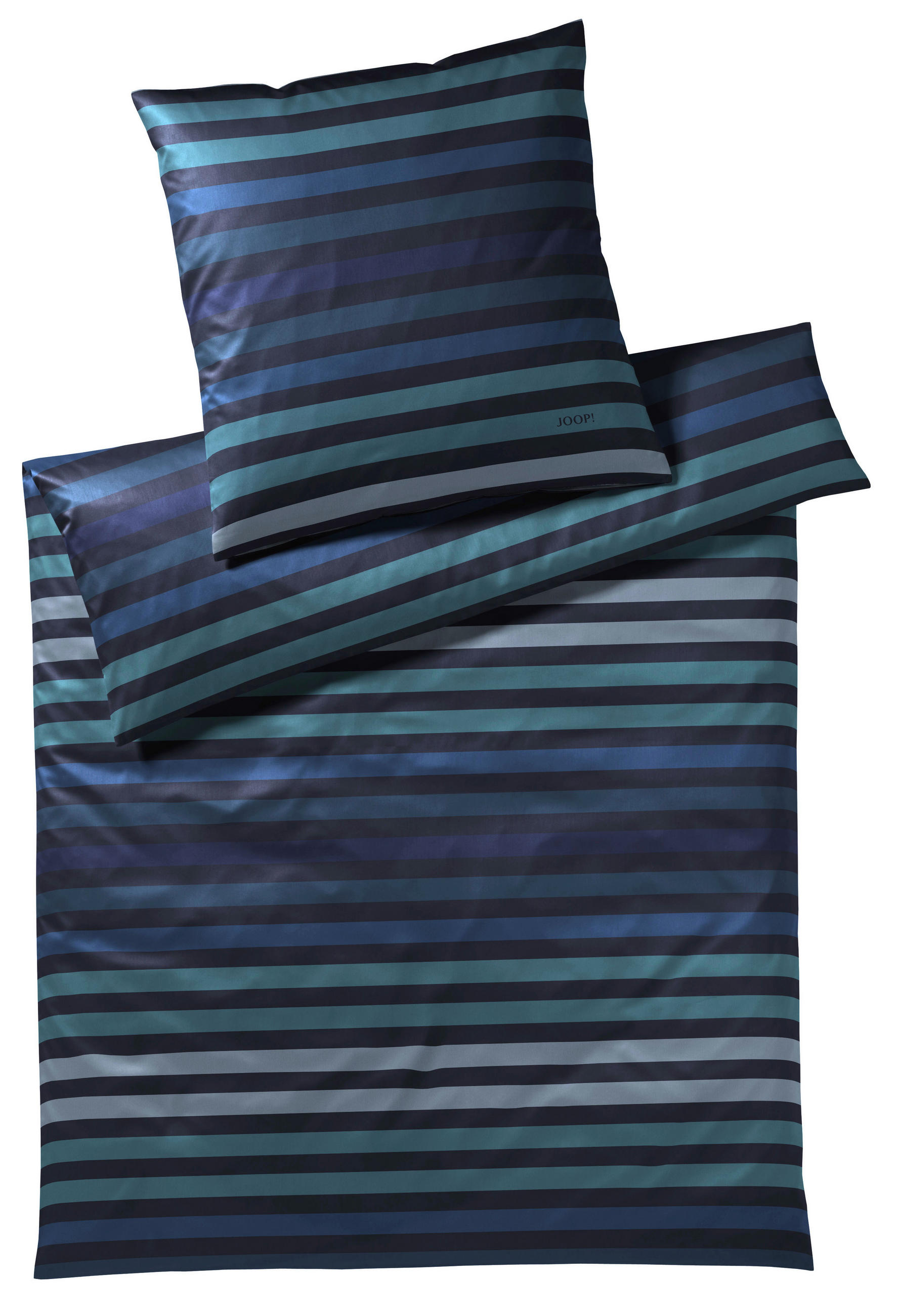 BETTWÄSCHE Tone Makosatin 155/220 cm  - Petrol/Dunkelblau, Design, Naturmaterialien/Textil (155/220cm) - Joop!