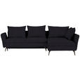 ECKSOFA  in Webstoff Schwarz  282/182 cm  - Schwarz, Design, Textil/Metall (282/182cm) - Carryhome