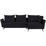 ECKSOFA  in Webstoff Schwarz  282/182 cm  - Schwarz, Design, Textil/Metall (282/182cm) - Carryhome