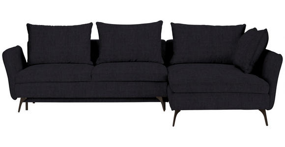 ECKSOFA  in Webstoff Schwarz  282/182 cm  - Schwarz, Design, Textil/Metall (282/182cm) - Carryhome