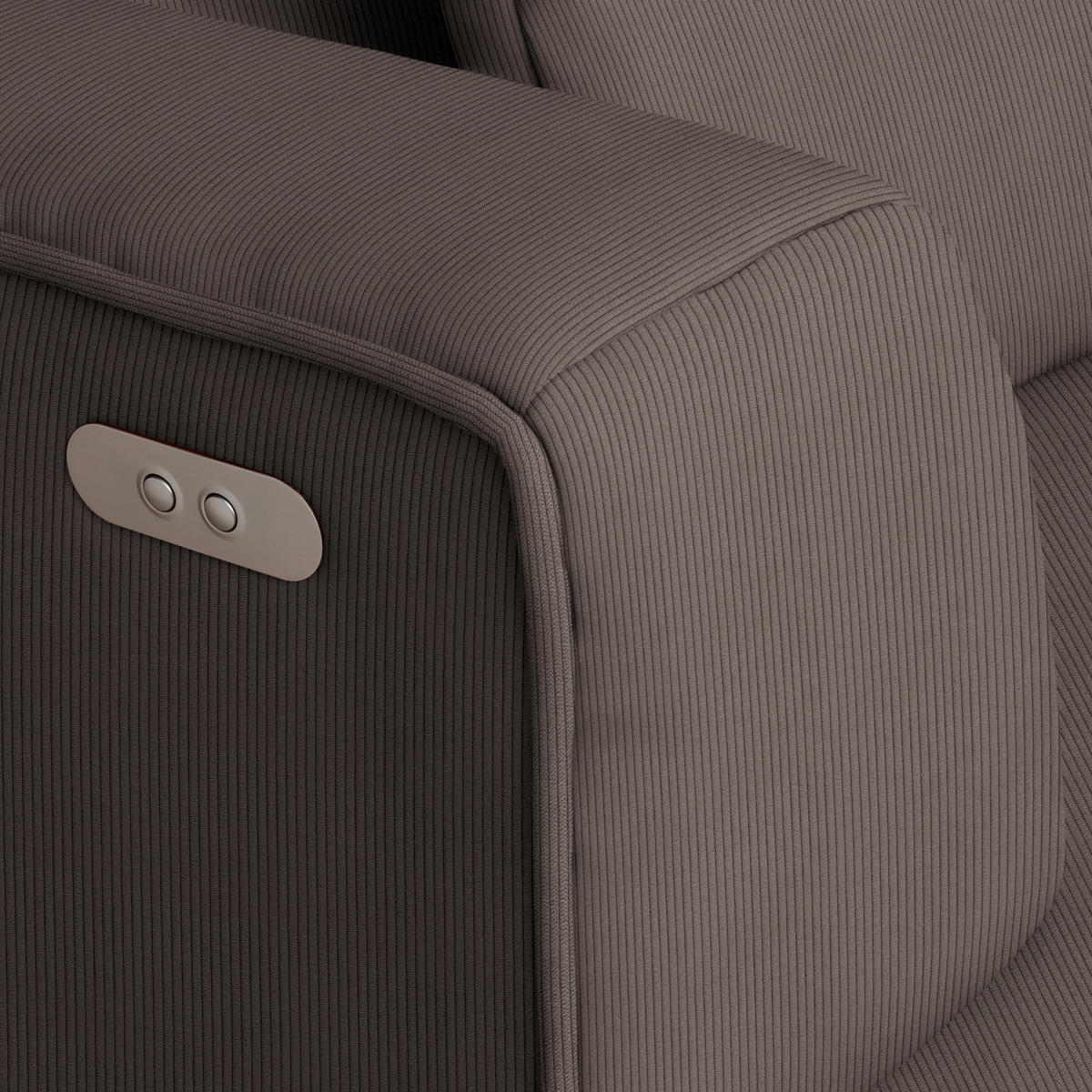 ECKSOFA  in Feincord Dunkelbraun  188/288 cm  - Dunkelbraun/Schwarz, Design, Kunststoff/Textil (188/288cm) - Welnova