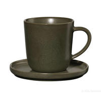 ESPRESSOTASSE MIT UNTERTASSE COPPA NORI 80 ml  - Olivgrün, Basics, Keramik (6/6cm) - ASA