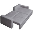 ECKSOFA in Chenille Grau  - Schwarz/Grau, KONVENTIONELL, Kunststoff/Textil (292/150cm) - Hom`in