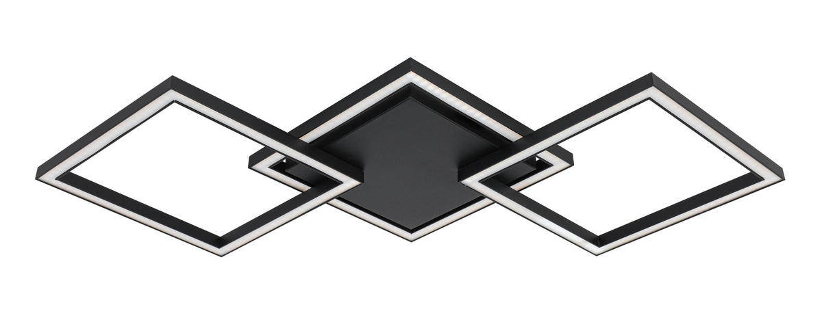 LED PLAFONJERA  - bela/crna, Trendi, metal/plastika (63/27,5/4,7cm) - Novel