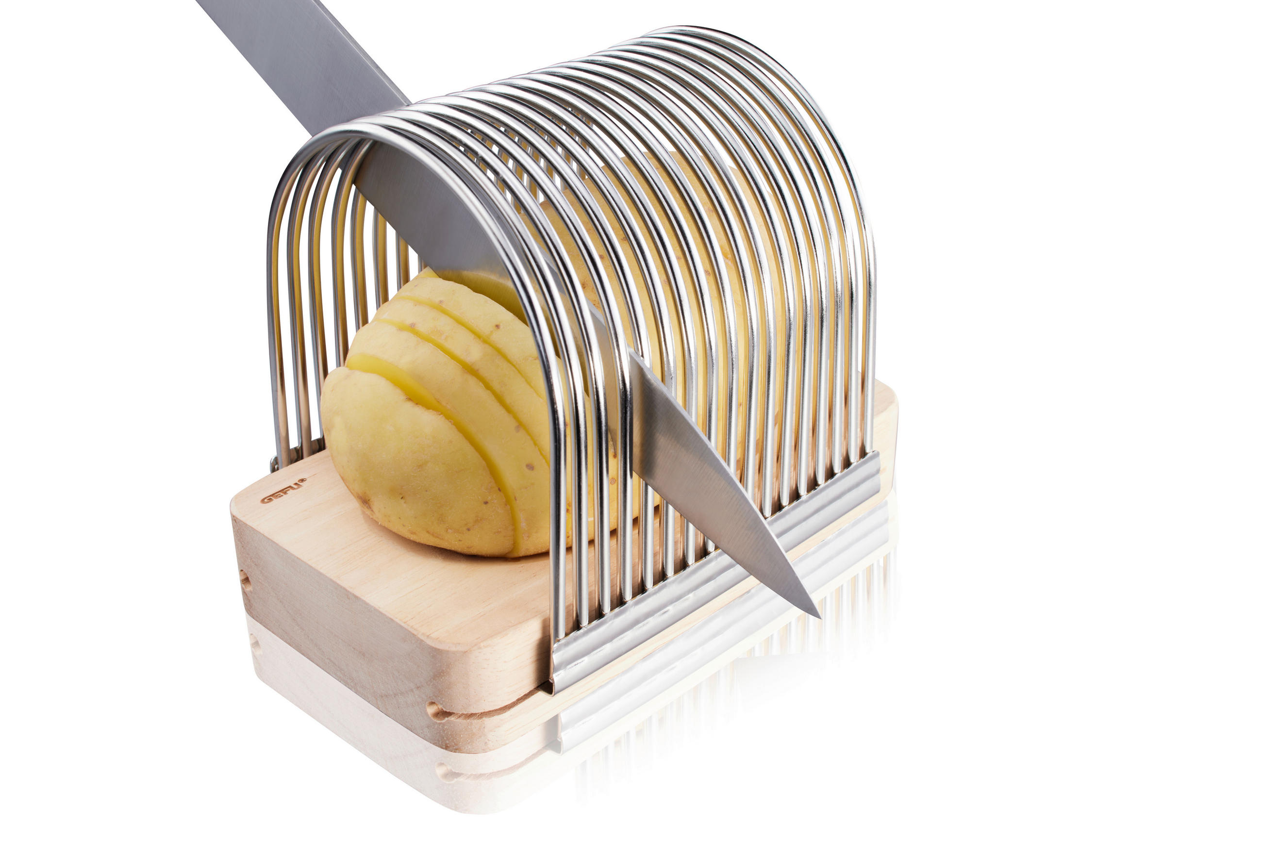 GEMÜSESCHNEIDER Hassel  - Design, Holz/Metall (14/9,6/11cm) - Gefu