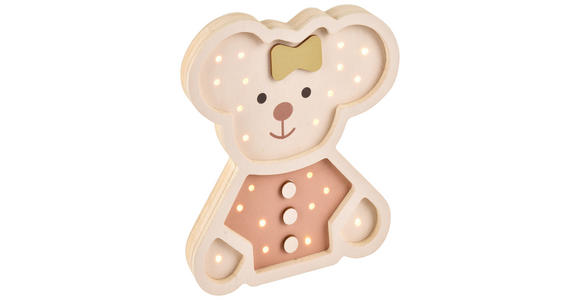LED-KINDERTISCHLEUCHTE - Hellbraun/Naturfarben, Basics, Holzwerkstoff/Kunststoff (20/18/2,4cm) - My Baby Lou