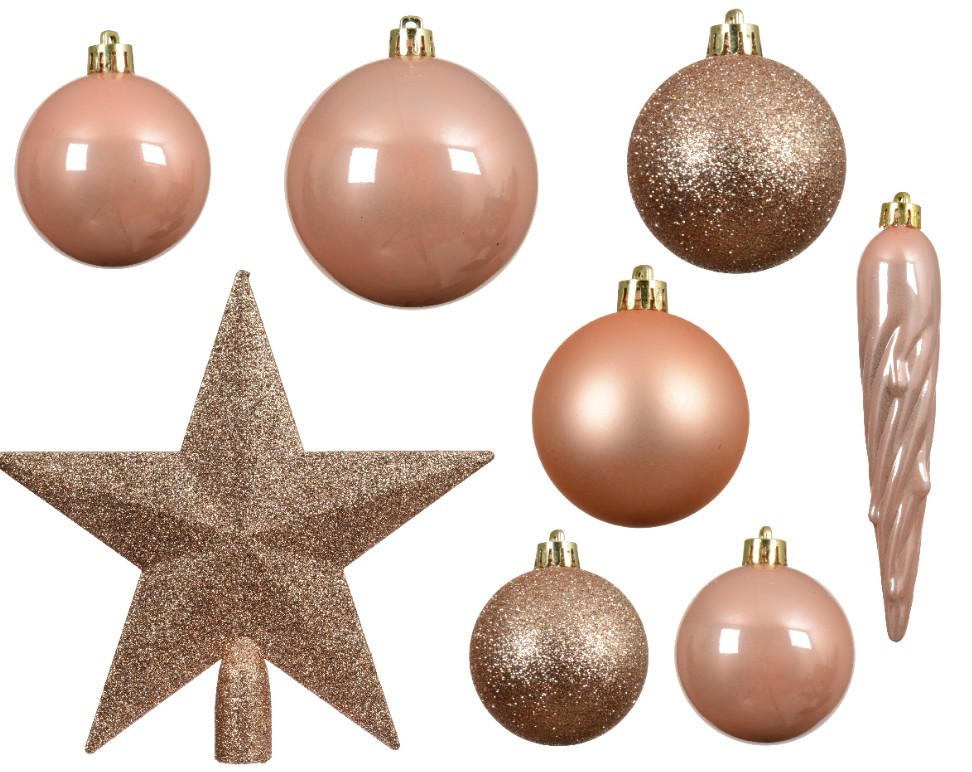 CHRISTBAUMKUGEL-SET  - Basics (8,00/8,00/8,00cm) - X-Mas