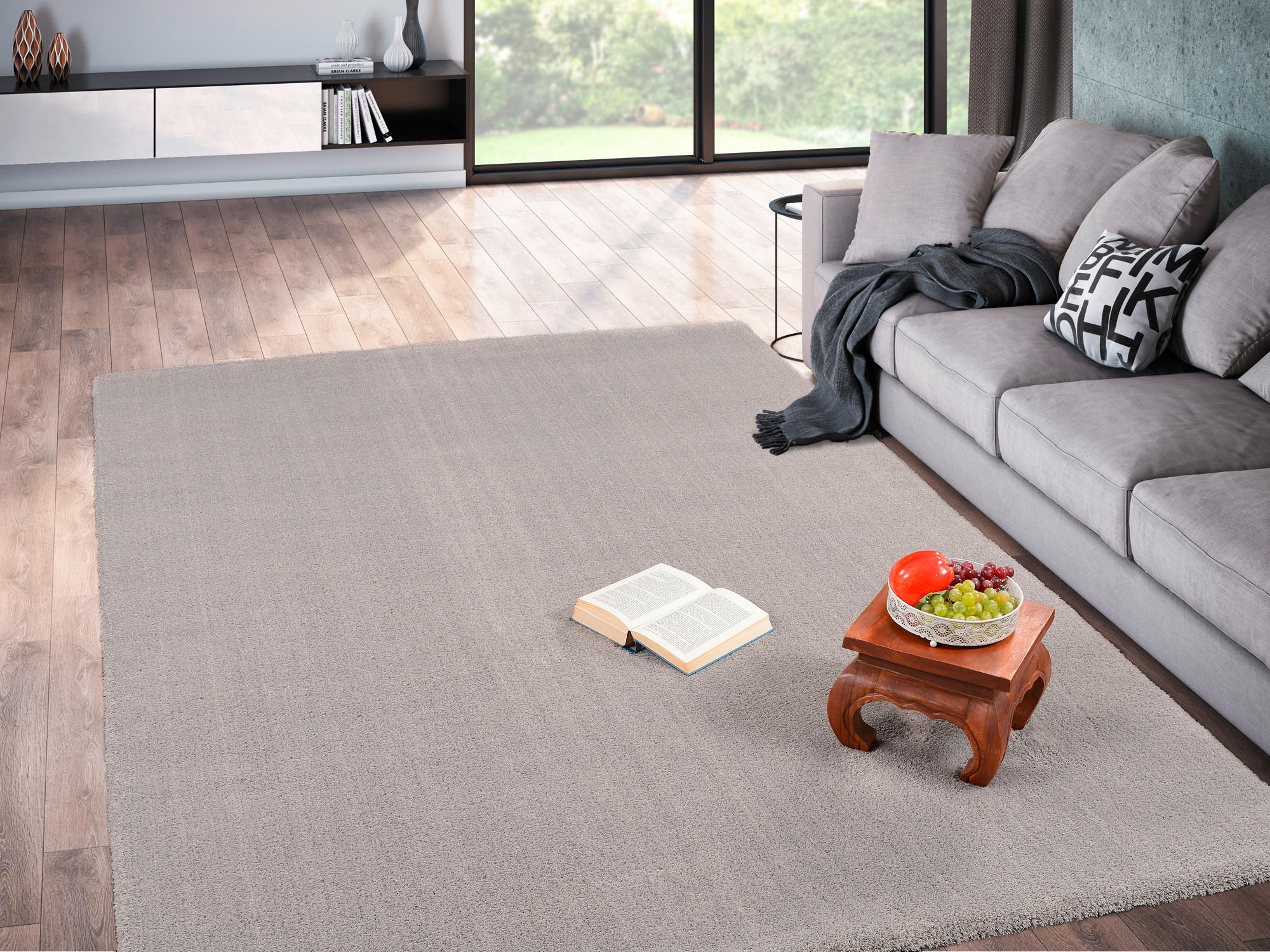 WEBTEPPICH 65/130 cm Sunshine Grau  - Grau, Basics, Textil (65/130cm) - Novel