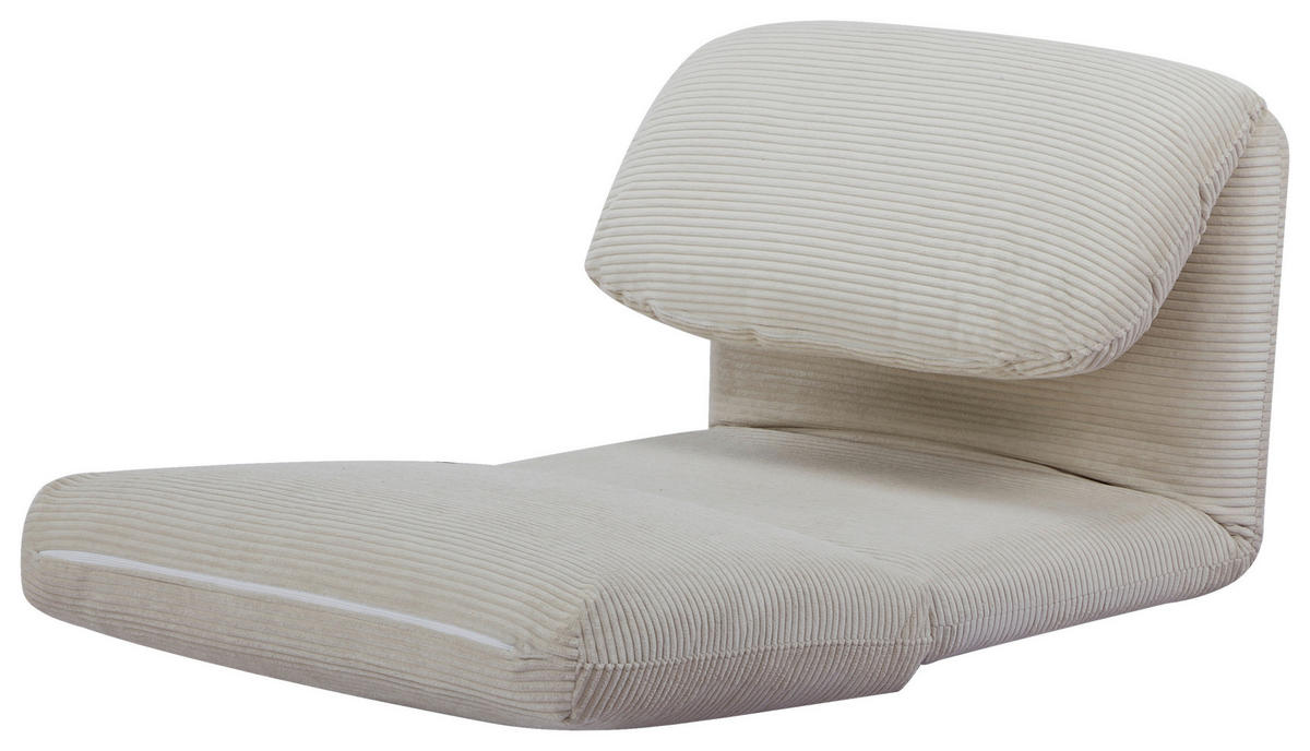SCHLAFSESSEL in Cord Beige  - Beige, Design, Textil/Metall (82/58/78cm) - Livetastic
