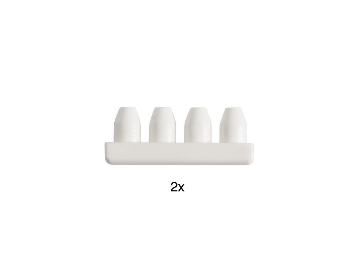 KONCOVKA - biela, Basics, kov (2,5/1/0,7cm) - Homeware