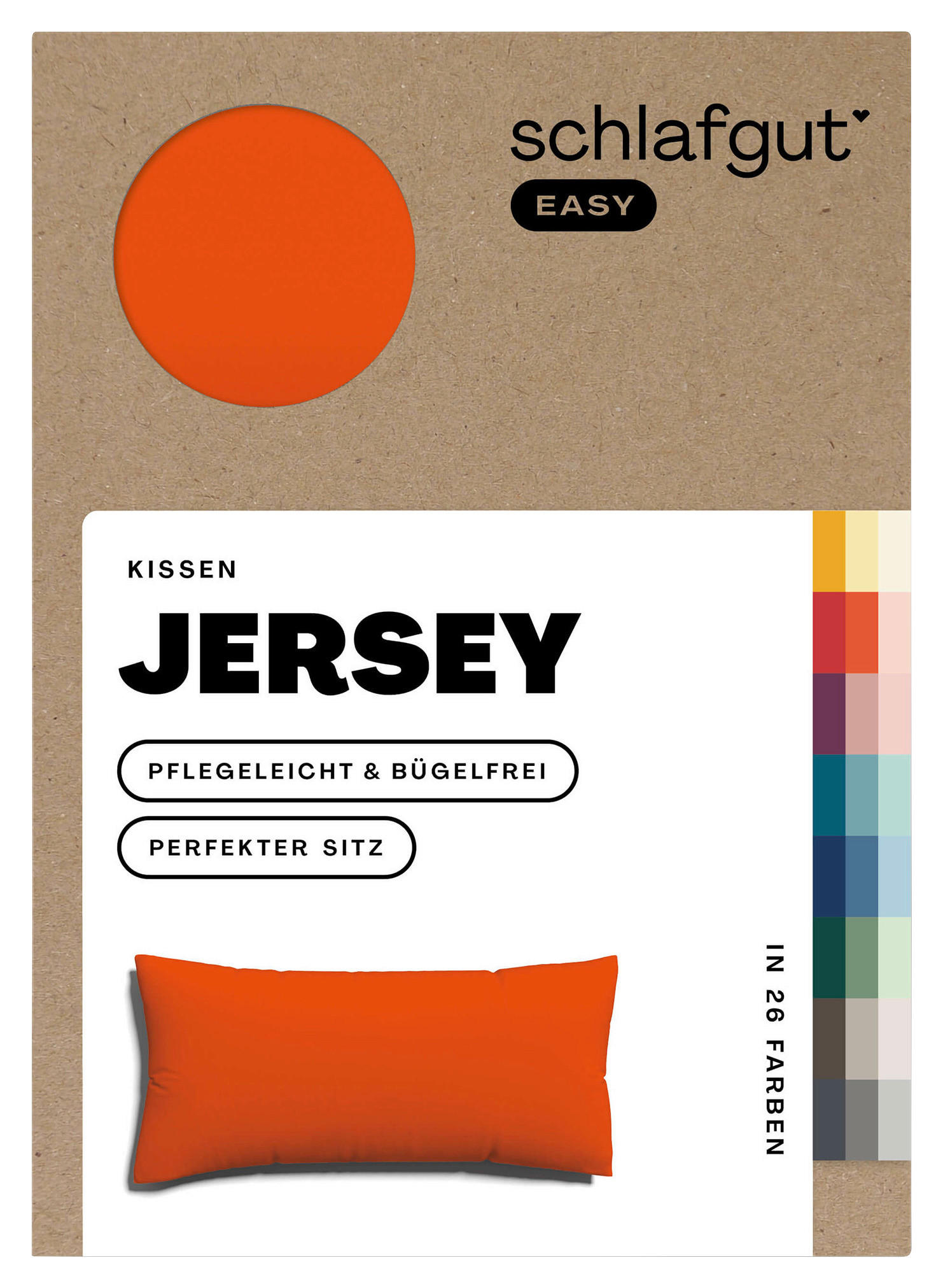 KOPFKISSENBEZUG EASY JERSEY 40/80 cm  - Orange, Basics, Textil (40/80cm) - Schlafgut