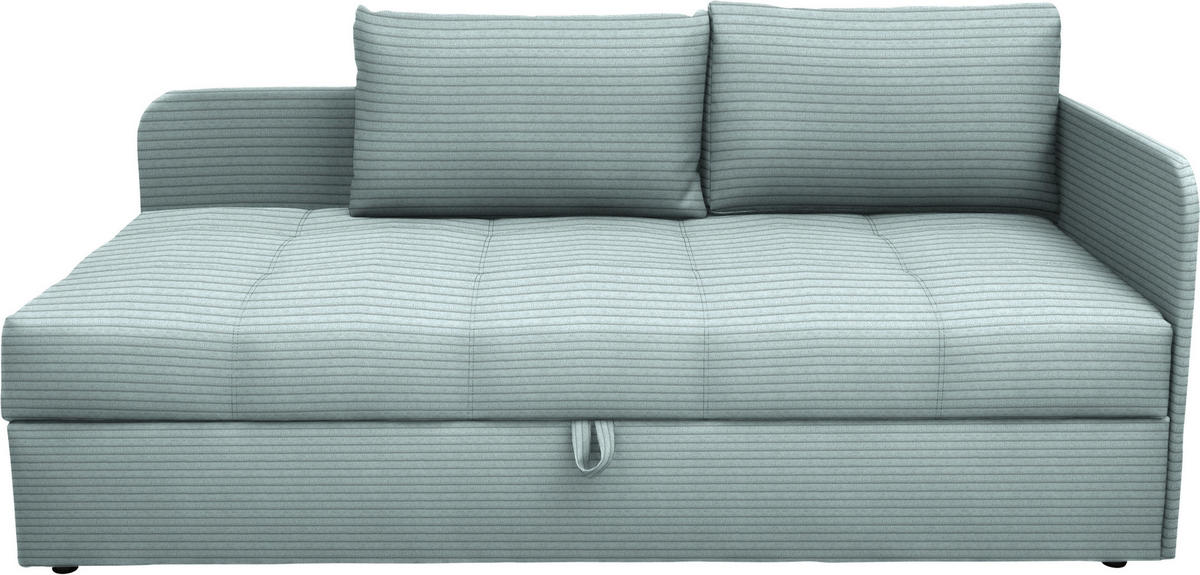 LIEGE  in Cord Pastellblau  - Pastellblau/Schwarz, Basics, Kunststoff/Textil (205/90/95cm) - Xora