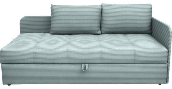 LIEGE  in Cord Pastellblau  - Pastellblau/Schwarz, Basics, Kunststoff/Textil (205/90/95cm) - Xora