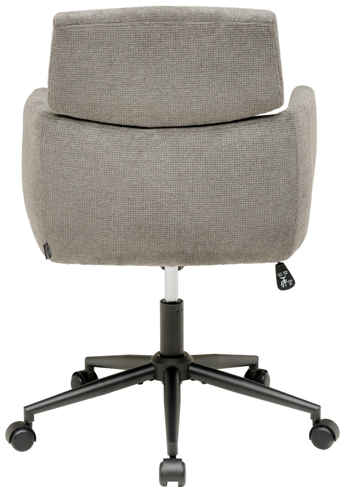 OTOČNÁ ŽIDLE, mikrovlákno, šedá - šedá/černá, Moderní, kov/dřevo (62/92/100/63cm) - MID.YOU