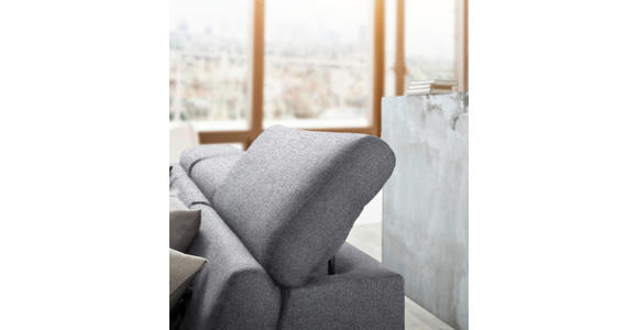 ECKSOFA  in Webstoff Hellgrau  167/250 cm  - Silberfarben/Hellgrau, Design, Textil/Metall (167/250cm) - Xora