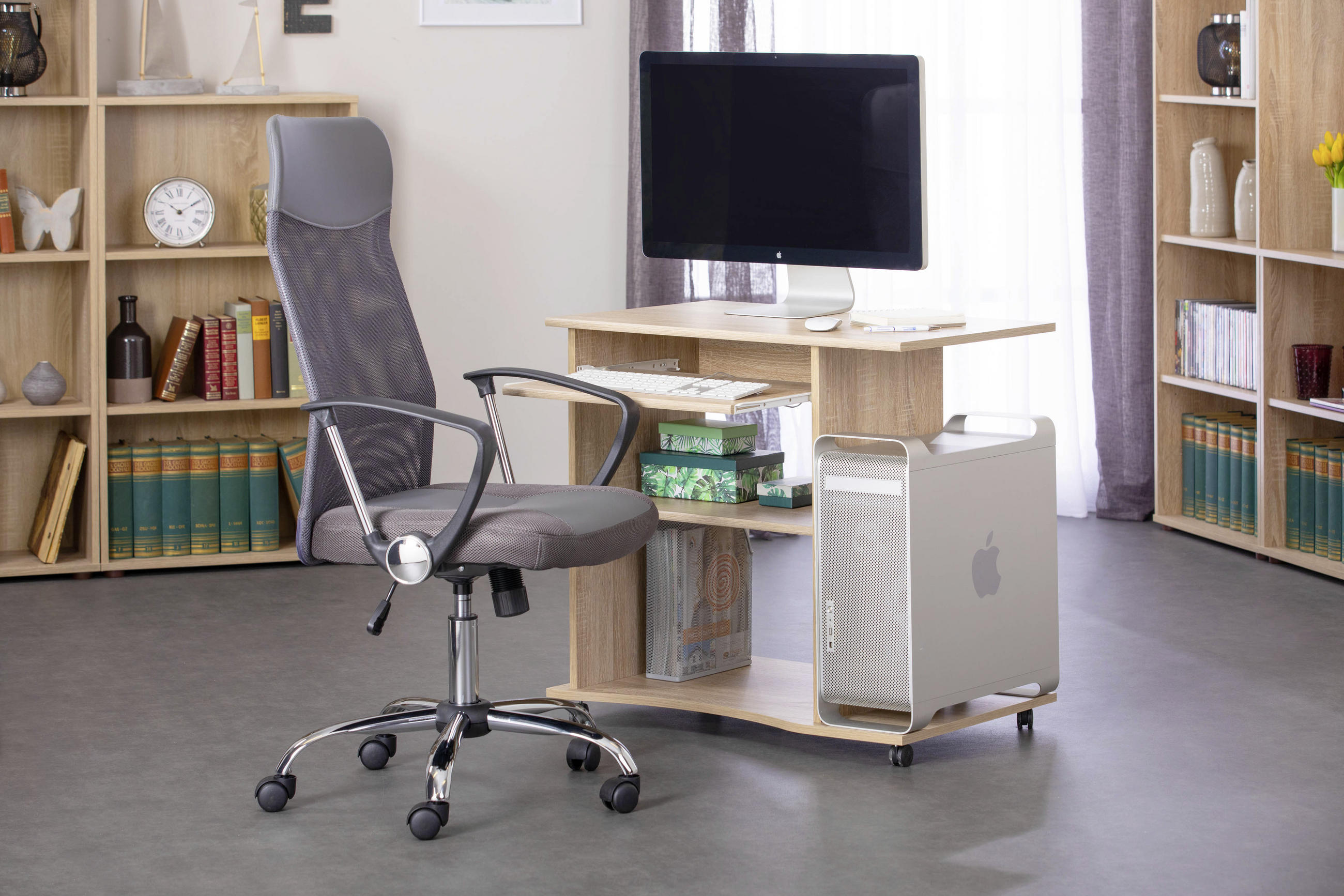 DATORBORD 80/50/75 cm  i Sonoma ek  - Sonoma ek, Klassisk, trämaterial/plast (80/50/75cm) - MID.YOU