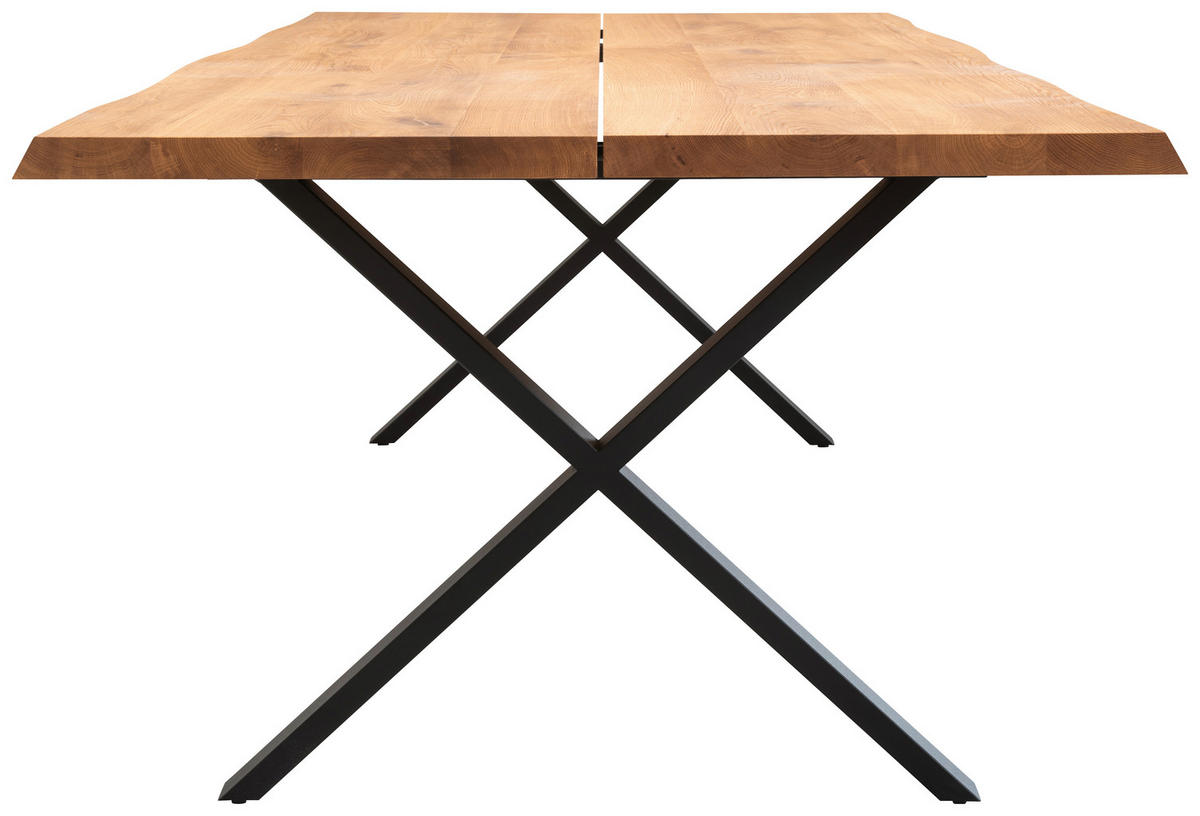MATBORD ekfärgad, svart rektangulär  finns i olika storlekar, finns i olika trädekorer, olika varianter, utdragbar  - svart/ekfärgad, Klassisk, metall/trä (300/110/76cm) - Welnova