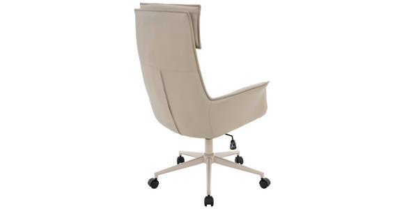 CHEFSESSEL Lederlook Taupe - Taupe, MODERN, Kunststoff/Textil (67/111-121/65cm) - Novel