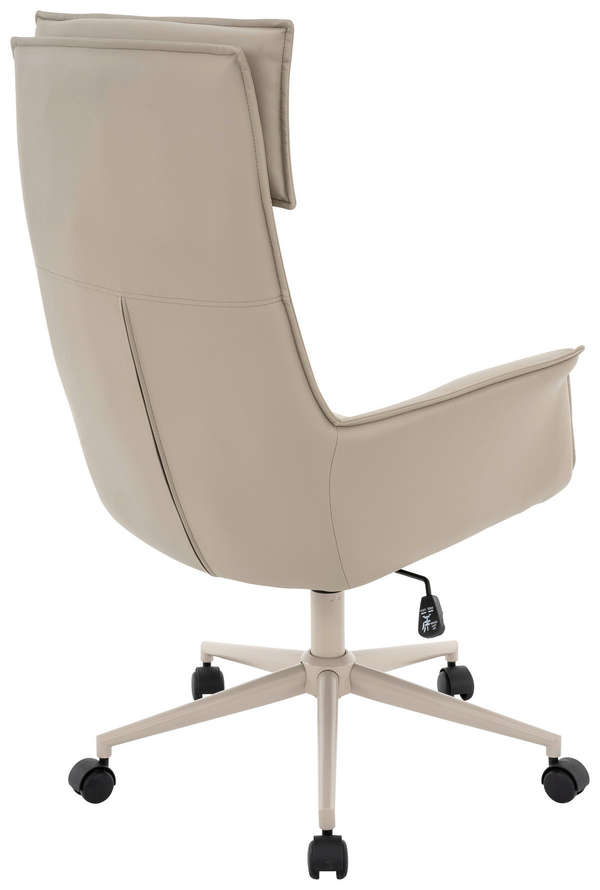 DREHSTUHL Lederlook Taupe  - Taupe, MODERN, Kunststoff/Textil (67/111-121/65cm) - Novel