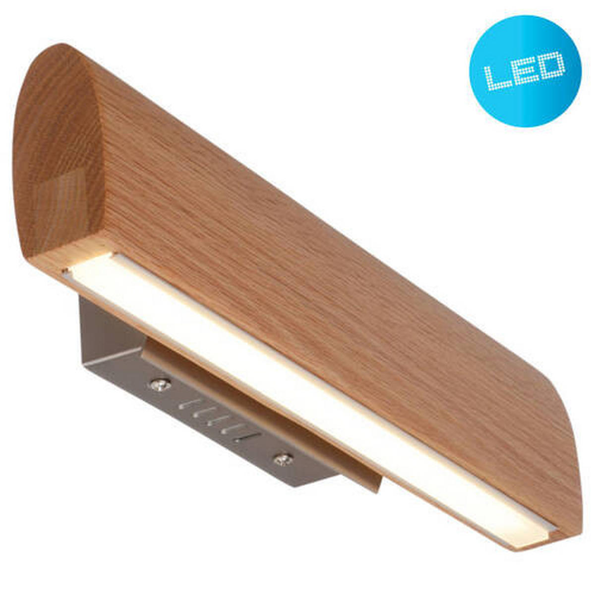 LED-WANDLEUCHTE Rondo 35/8 cm   - Braun, Natur, Holz/Kunststoff (35/8cm) - Näve