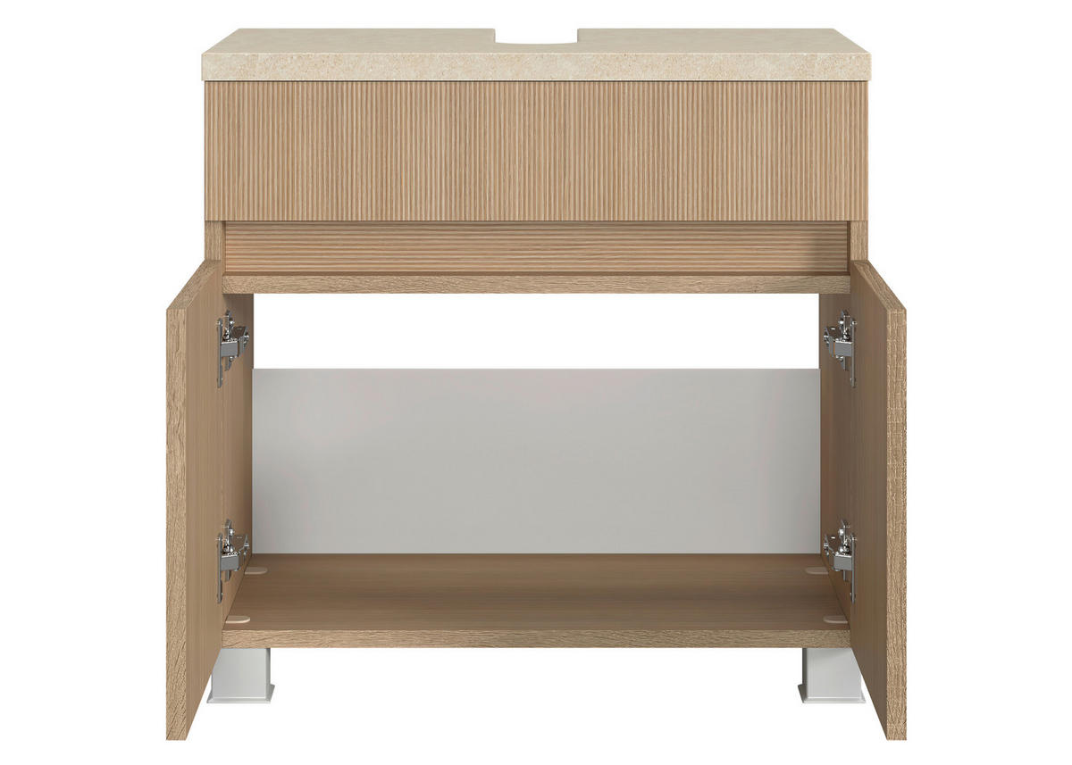 WASCHBECKENUNTERSCHRANK 60/54/35 cm  - Sandfarben/Eichefarben, KONVENTIONELL, Holzwerkstoff/Kunststoff (60/54/35cm) - Xora