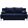 SCHLAFSOFA in Webstoff Dunkelblau  - Schwarz/Dunkelblau, Modern, Textil/Metall (200/90/100cm) - Ti'me