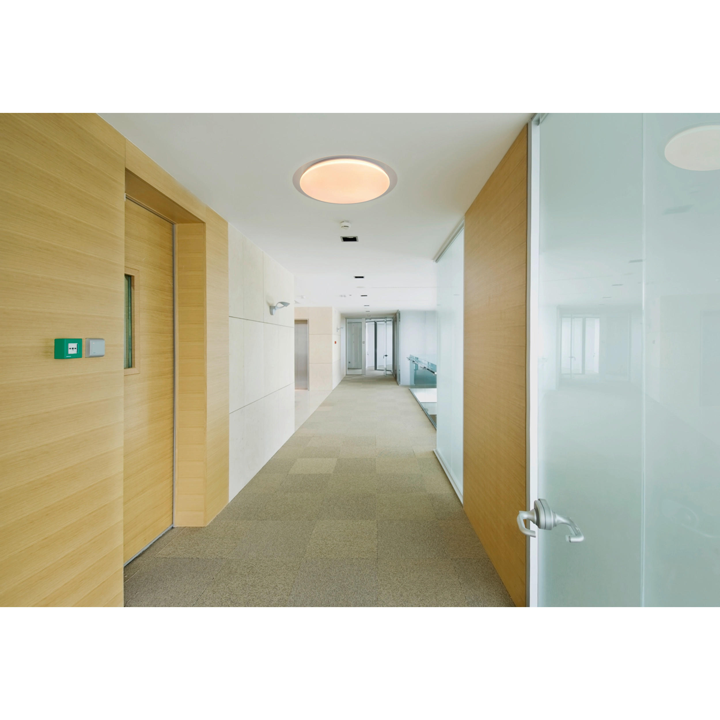 LED-DECKENLEUCHTE Locarno 46/7 cm   - Klar/Weiß, Basics, Kunststoff/Metall (46/7cm) - Näve