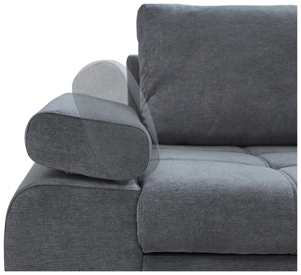 KUTNA GARNITURA tekstil  siva   - bijela/siva, Design, tekstil/plastika (173/294cm) - Carryhome