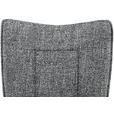 STUHL  in Eisen Webstoff Metall, Textil  - Dunkelgrau/Schwarz, Design, Textil/Metall (49/89/66cm) - Carryhome