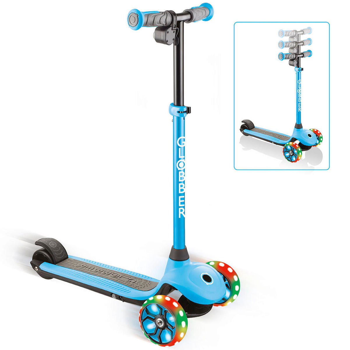 KINDER-E-SCOOTER  - Hellblau, LIFESTYLE, Kunststoff (62,0/29,0/76,0cm) - GLOBBER