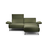 2,5-SITZER Chenille Waldgrün  - Waldgrün/Schwarz, Design, Textil/Metall (204-234/85/86-94cm) - SENSOO