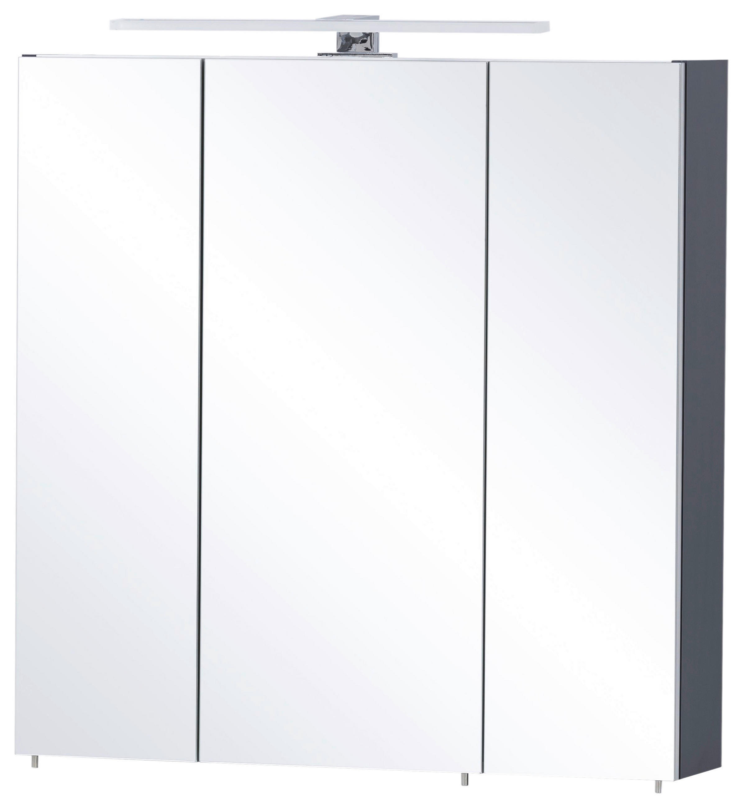 SPIEGELSCHRANK 70/74,8/16 cm  - Dunkelblau/Nickelfarben, MODERN, Glas/Holzwerkstoff (70/74,8/16cm) - Stylife