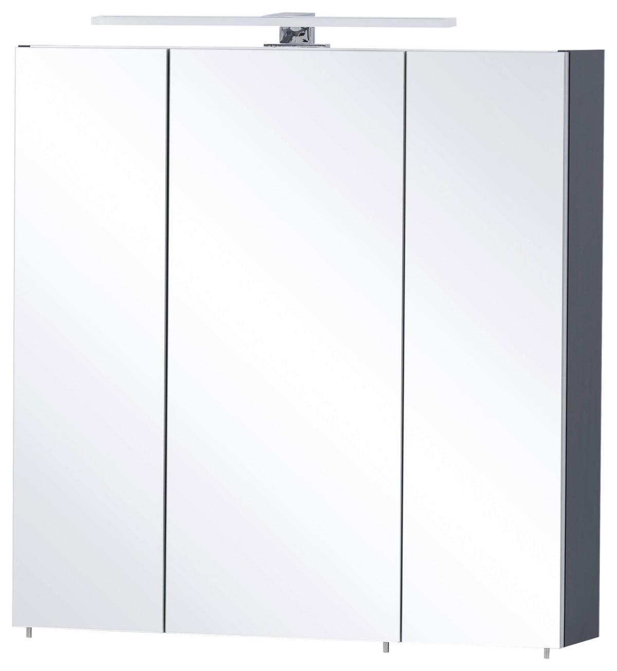 SPIEGELSCHRANK 70/74,8/16 cm  - Dunkelblau/Nickelfarben, MODERN, Glas/Holzwerkstoff (70/74,8/16cm) - Stylife