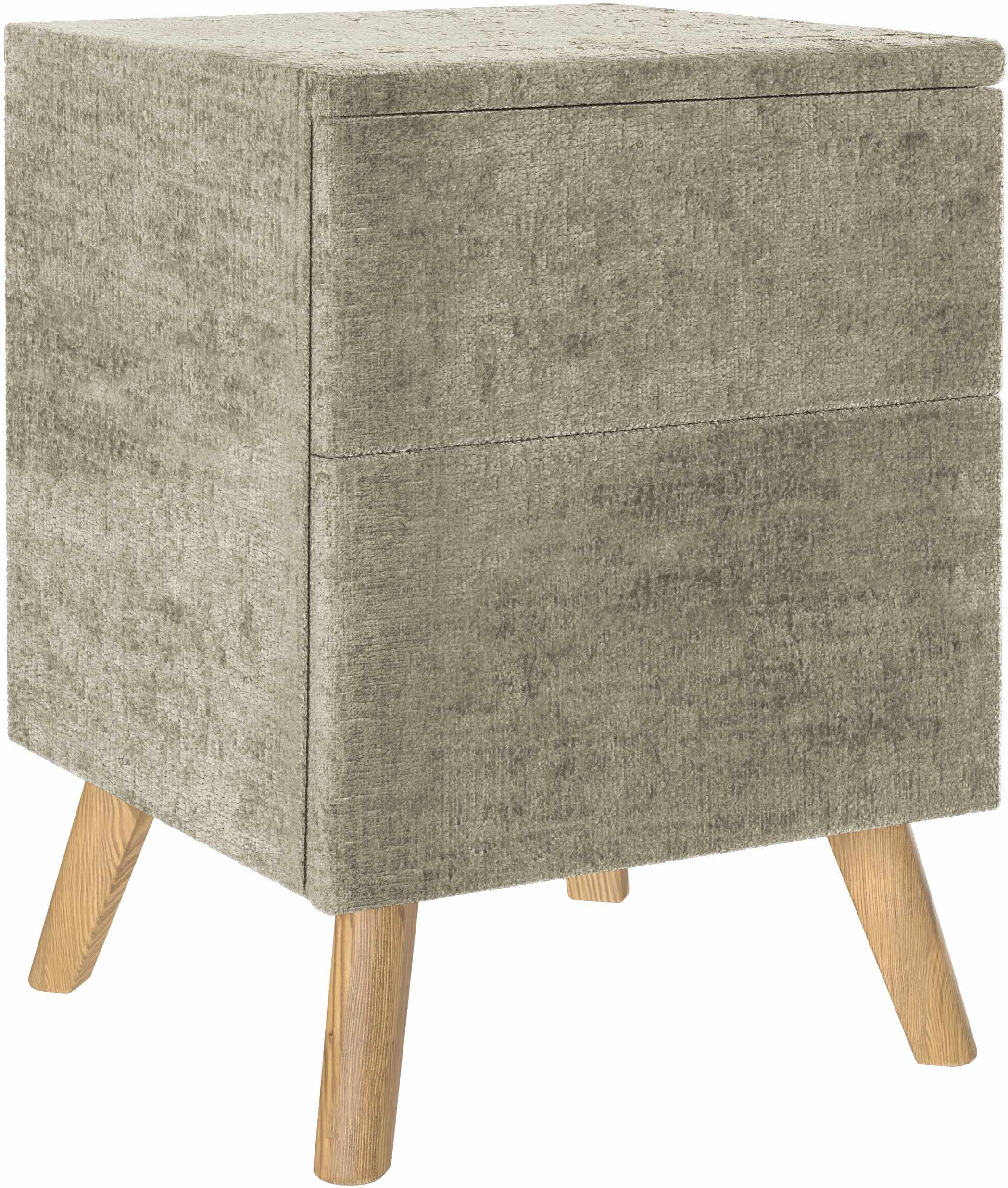 NACHTSCHRANK 40/60/40 cm Eiche vollmassiv  - Hellbraun/Eichefarben, Design, Holz/Textil (40/60/40cm) - Esposa