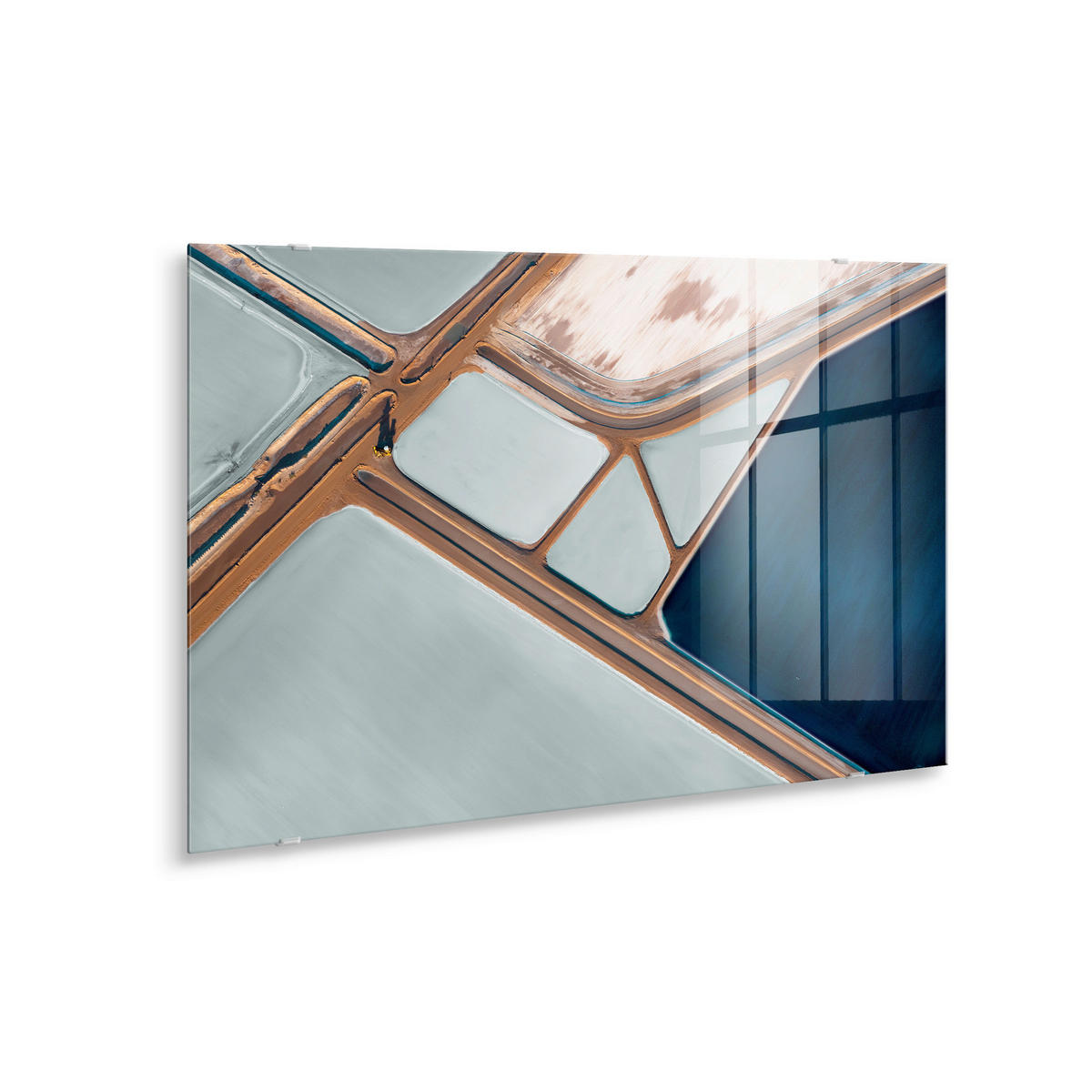 GLASBILD Landschaft & Natur, Abstraktes 120/80 cm  - Multicolor, Basics, Glas/Papier (120/80cm)