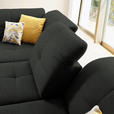 ECKSOFA in Chenille Anthrazit  240/308 cm  - Anthrazit/Schwarz, Design, Textil/Metall (240/308cm) - Xora