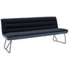 SITZBANK in Metall, Textil Blau, Schwarz, Dunkelblau  - Blau/Schwarz, Design, Textil/Metall (218/89/68cm) - Dieter Knoll