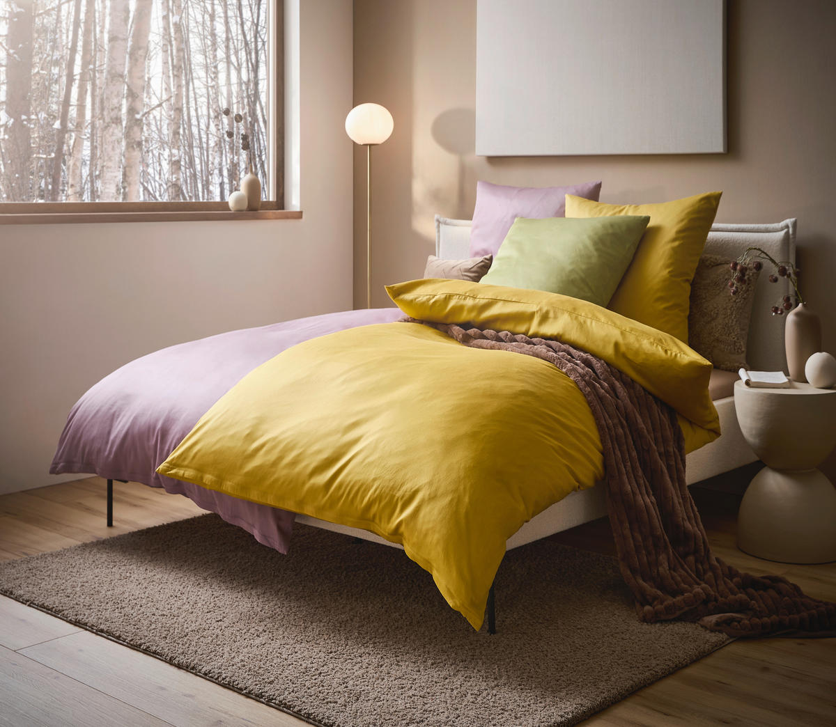 BETTWÄSCHE Segesta Satin 135/200 cm  - Lila, MODERN, Textil (135/200cm) - Novel