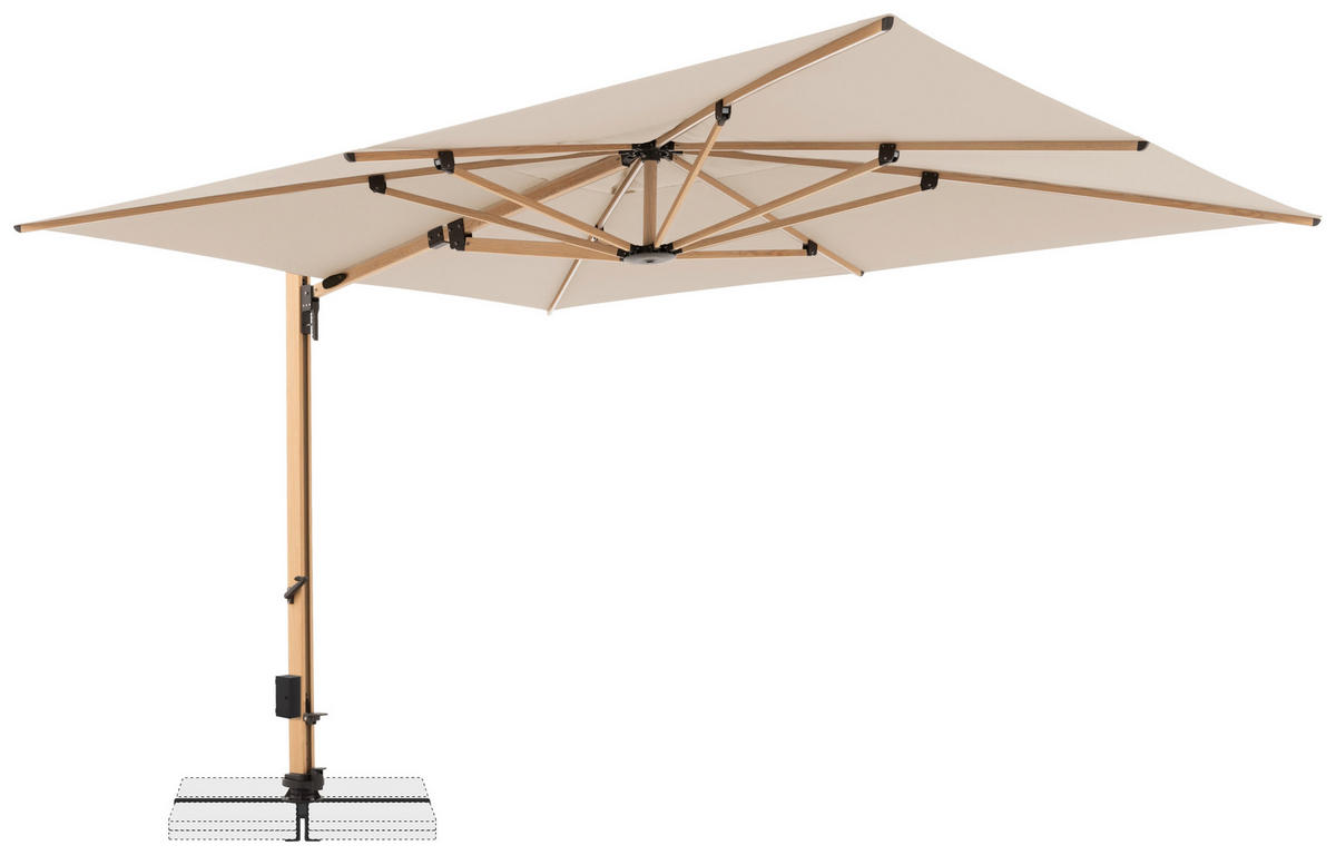 AMPELSCHIRM 400x300 cm  - Eichefarben/Naturfarben, Basics, Textil/Metall (400/300cm) - Doppler