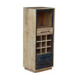 WEINREGAL  50/130/40 cm  - Dunkelgrau/Schwarz, Trend, Holz/Metall (50/130/40cm) - Landscape